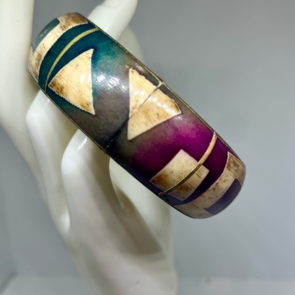 Vintage Handcrafted Inlaid Bracelet
